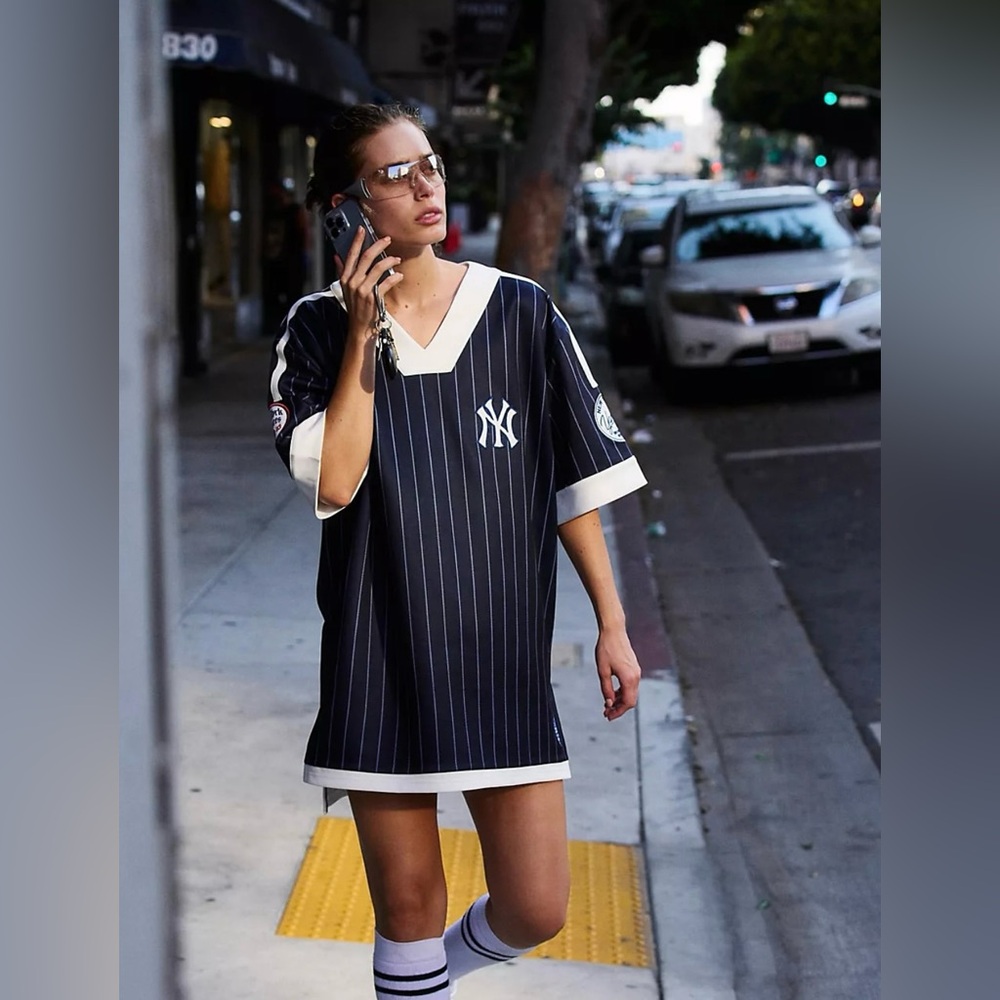 NWT FP Movement X Wild Collective Yankees Stripe Tunic
